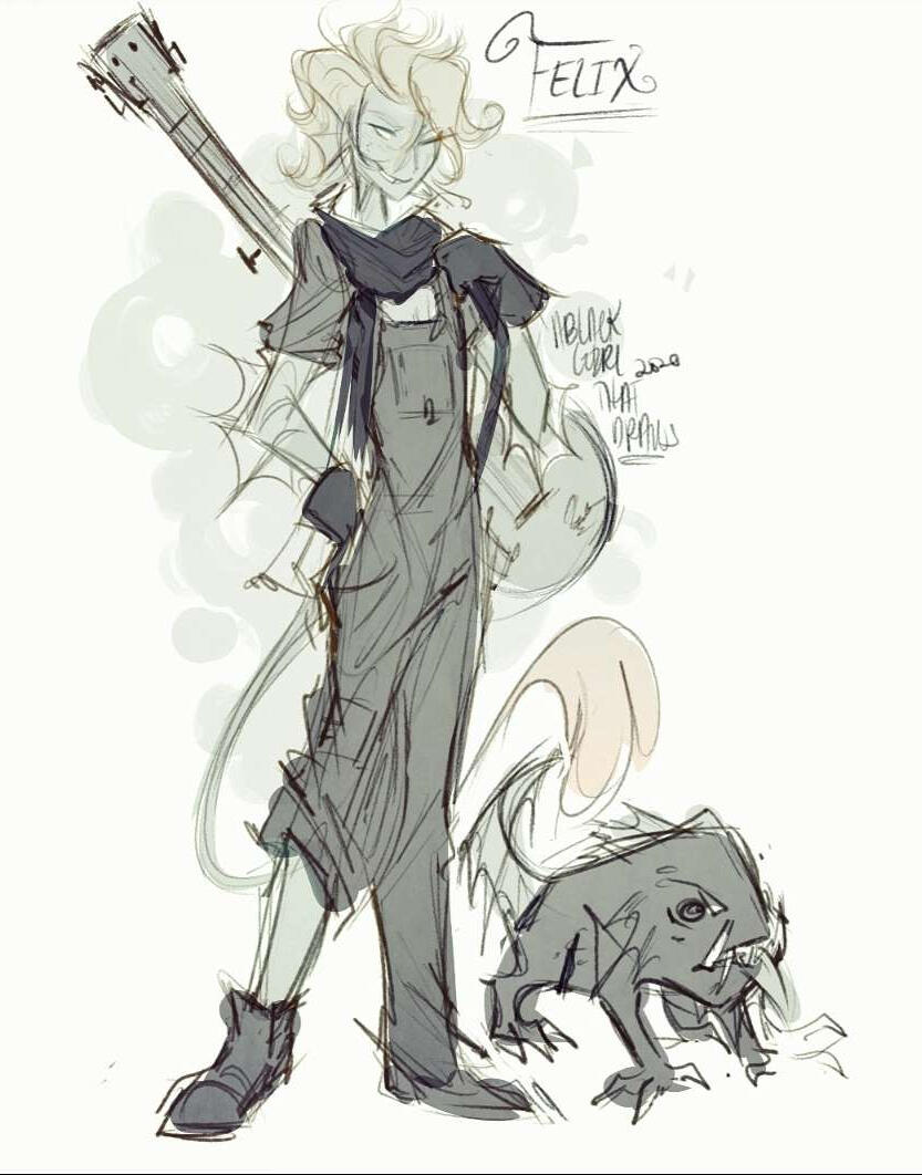Concept for a banjo playing fish based character who lives in the bayou